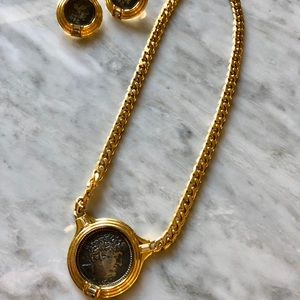 Genuine 18k Gold Plated Coin Necklace